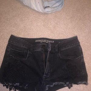 black lace american eagle shorts